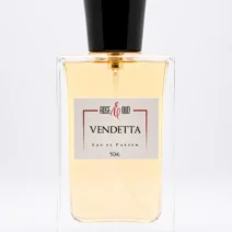 Flacon Vendetta 50 ml, eau de parfum mixte aux notes d’agrumes, prune, fraise, orchidée, vanille, patchouli et ambre gris