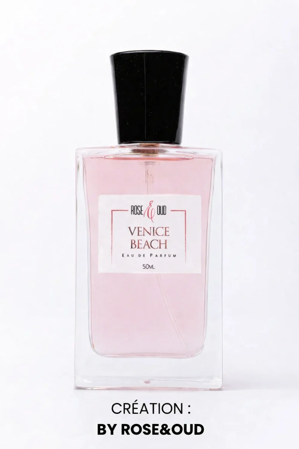 Flacon de parfum Venice Beach de Rose & Oud 50ml, eau de parfum mixte aux notes fruitées et boisées avec oud