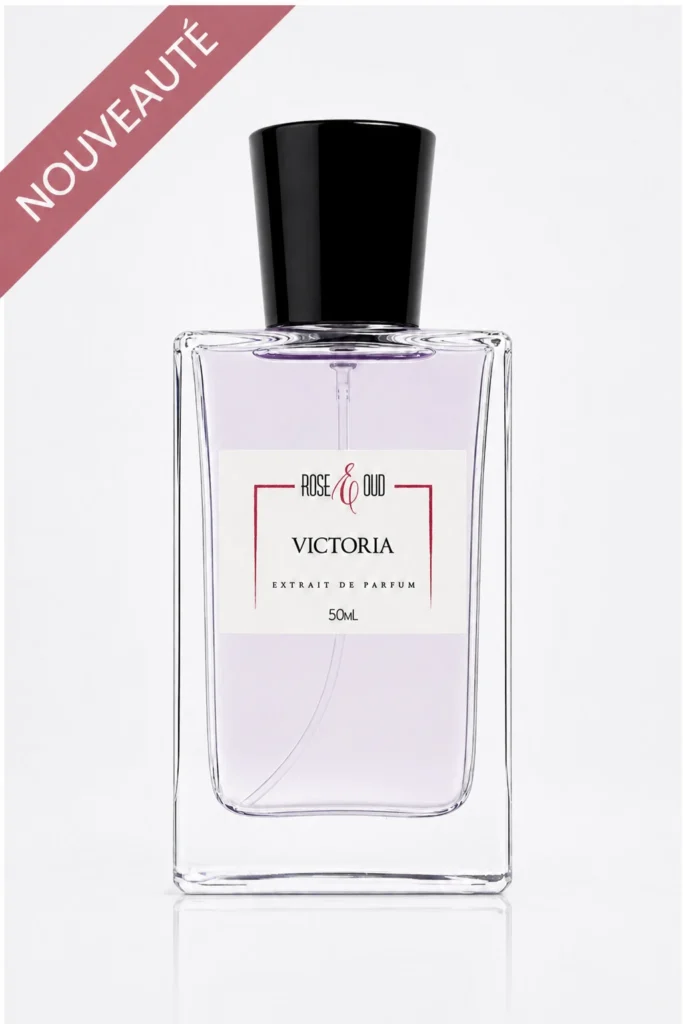 Flacon Victoria 50 ml, eau de parfum mixte aux notes de citron d’Italie, rose, vanille, cèdre et musc blanc