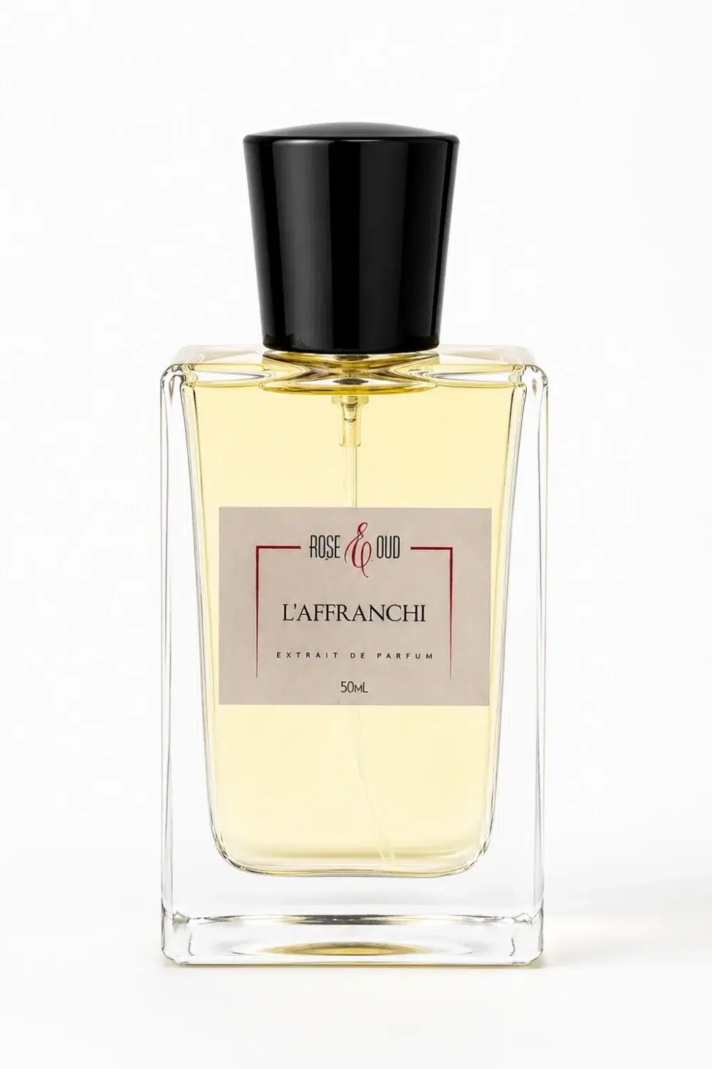 Flacon L’Affranchi 50 ml, eau de parfum mixte aux notes de pêche, cannelle, fève tonka, vanille, cuir et benjoin