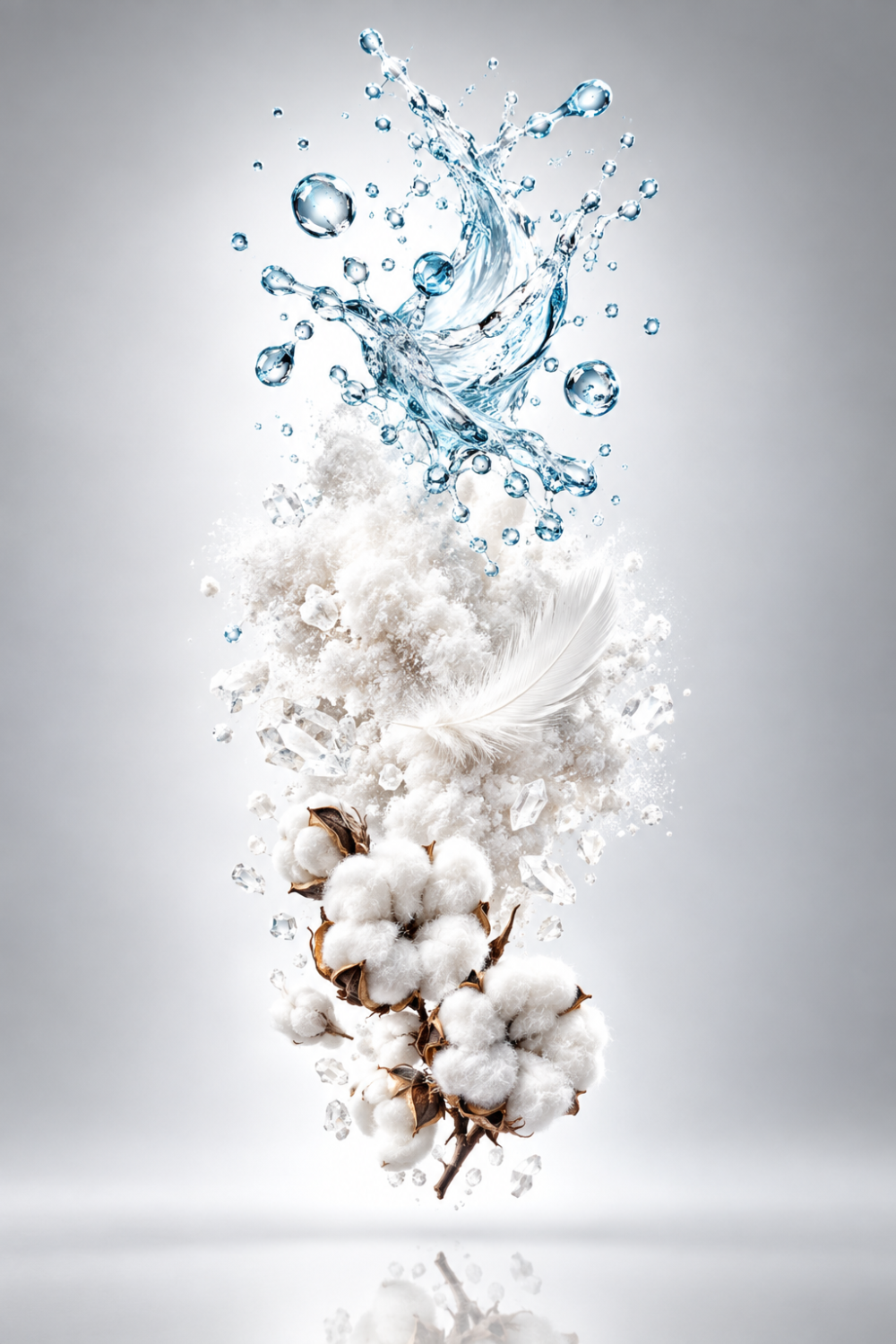 Ingrédients du parfum Snow Rose&Oud : notes aquatiques, musc blanc et fleur de coton