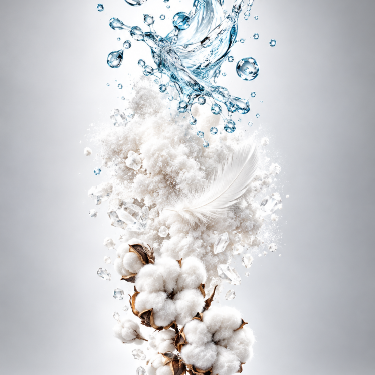 Ingrédients du parfum Snow Rose&Oud : notes aquatiques, musc blanc et fleur de coton
