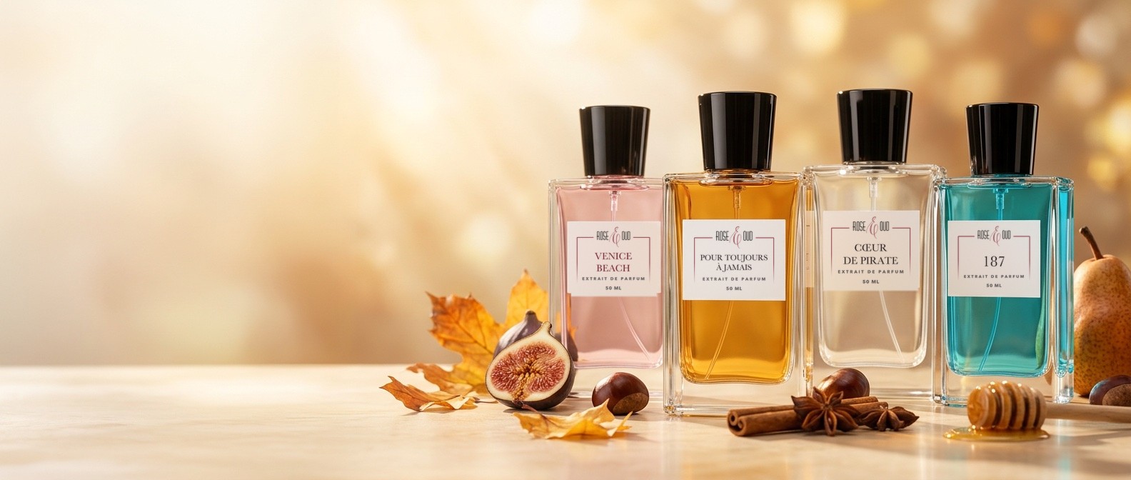 Rose & Oud : extraits de parfum Venice Beach, Pour toujours à jamais, Cœur de Pirate et 187